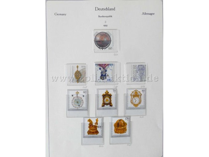 Teilansicht unterschiedliche Briefmarken BRD 1992 und 1993