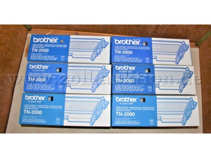 6x Brother TN 2000 Toner