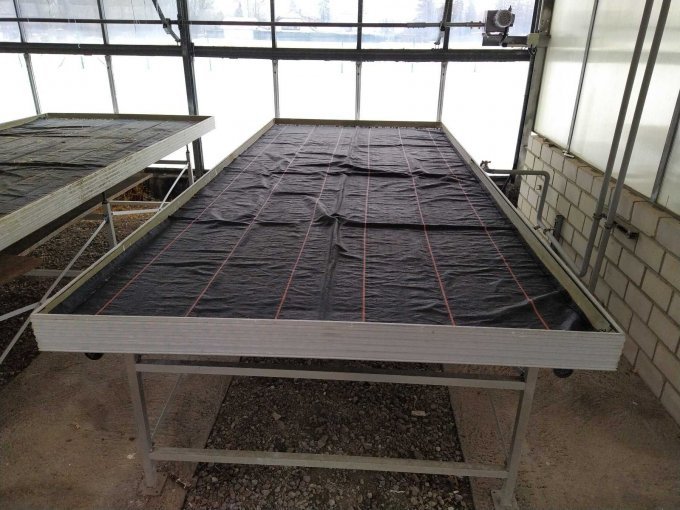 Gewächshaustisch Pflanzfläche