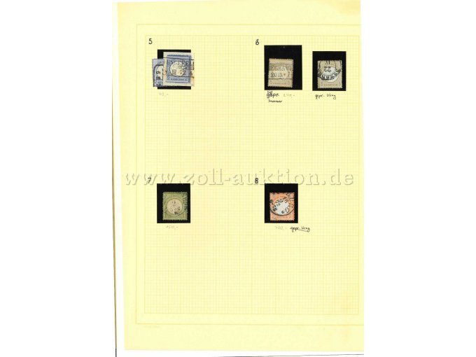 Teilansicht Marken auf Schaubek-Blatt