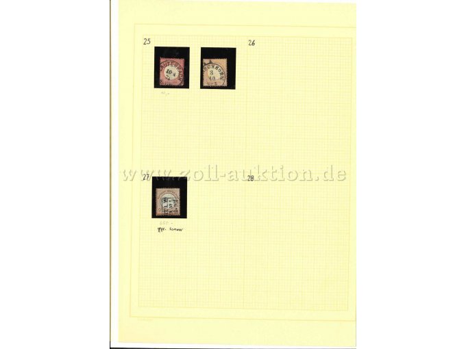 Teilansicht Marken auf Schaubek-Blatt