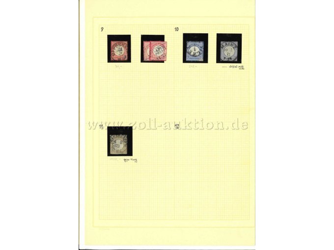 Teilansicht Marken auf Schaubek-Blatt