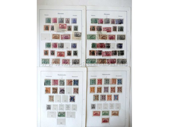 Ansicht vier Blätter (2 x Marienwerder, 2 x Allenstein)