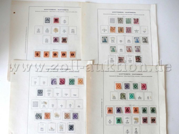 Ansicht 4 Blätter Württemberg