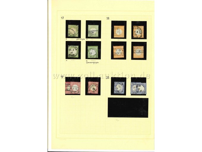 Teilansicht Marken auf Schaubek-Blatt