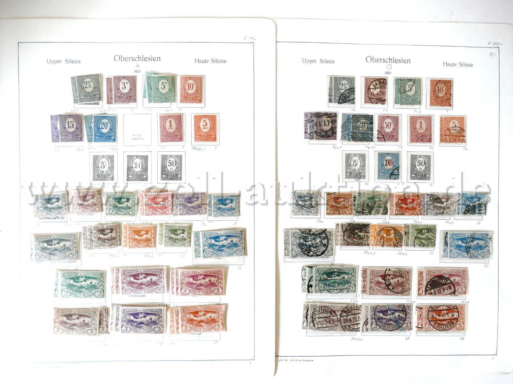 Ansicht 2 Blätter Oberschlesien