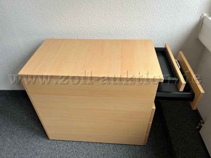 Beispielbild Standcontainer - Seitenansicht mit ausgezogenen Schubladen