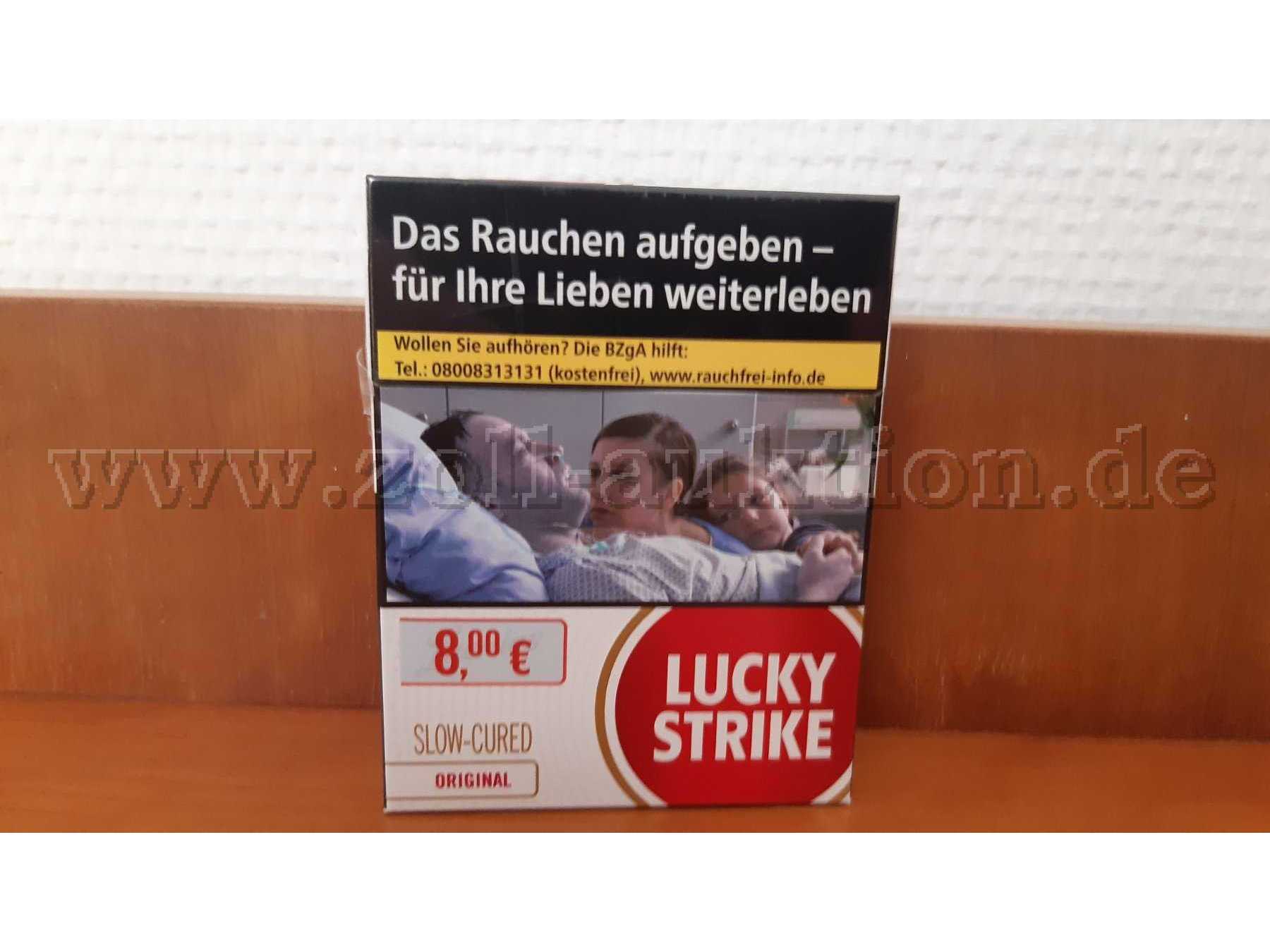 Lucky Strike 25 Zigaretten in der Packung.