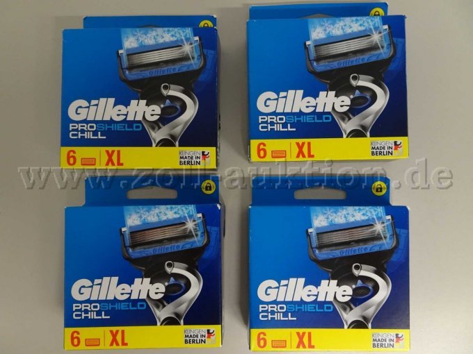 Detailansicht Gillette Proshield Chill XL
4 Packungen mit jeweils 6 Klingen - Vorderseite