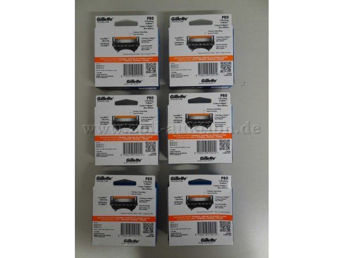 Detailansicht Gillette Pro Glide
6 Packungen mit jeweils 8 Klingen - Rückseite