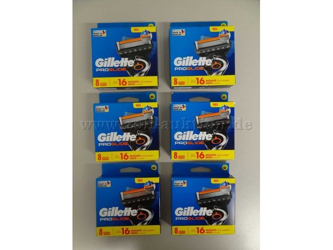 Detailansicht Gillette Pro Glide
6 Packungen mit jeweils 8 Klingen - Vorderseite