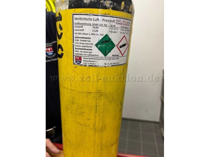 Technische Hinweise der Atemluftflaschen