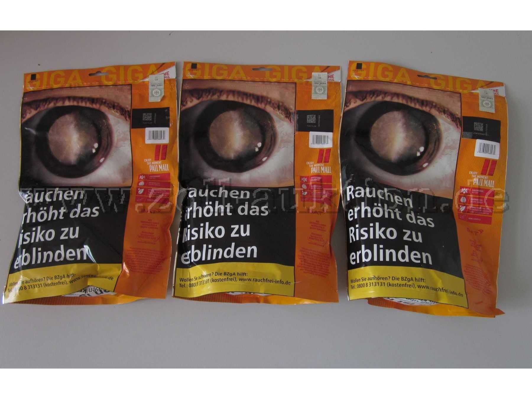 3 x 125 g Tabak PallMall