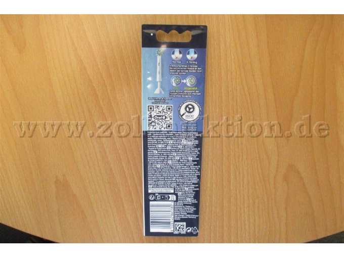 Beschreibung zu Rückseite von Oral-B Pro Cross Action Aufsteckbürsten für elektronische Zahnbürste von Oral-B