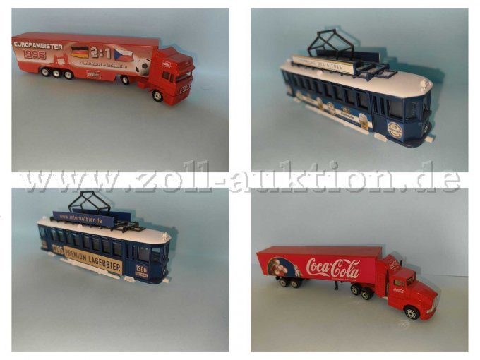 Bild 2: Müller Milch, Weihenstephan Straßenbahn, 1396 Internetbier Straßenbahn, Coca Cola