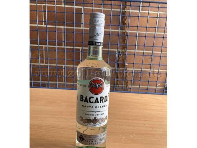 1 Flasche Barcardi Carta blanca