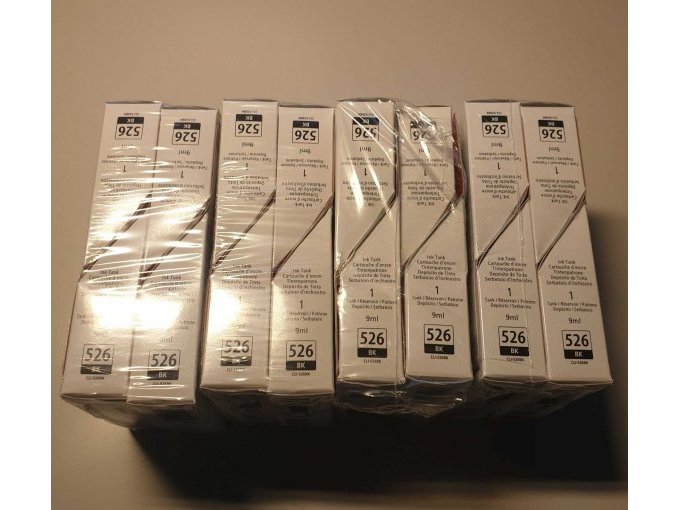 16 Tintenpatronen CLI-526BK in Folie zu je 4 Stück verpackt