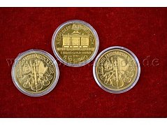 3 Münzen aus 
Gold 999/-