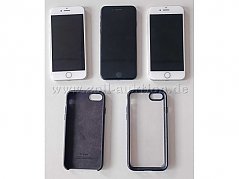 Vorderseite iPhones mit Hüllen