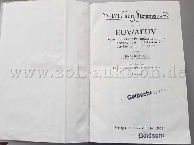 EUV/AEUV (Streinz) - Haupttitelseite