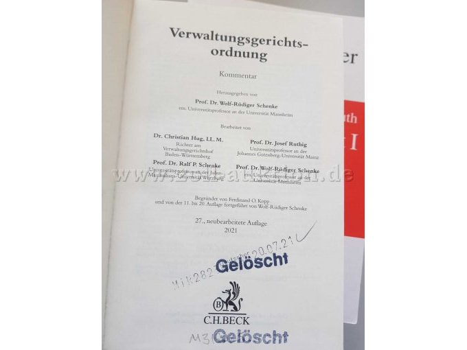 VwGO - Haupttitelseite