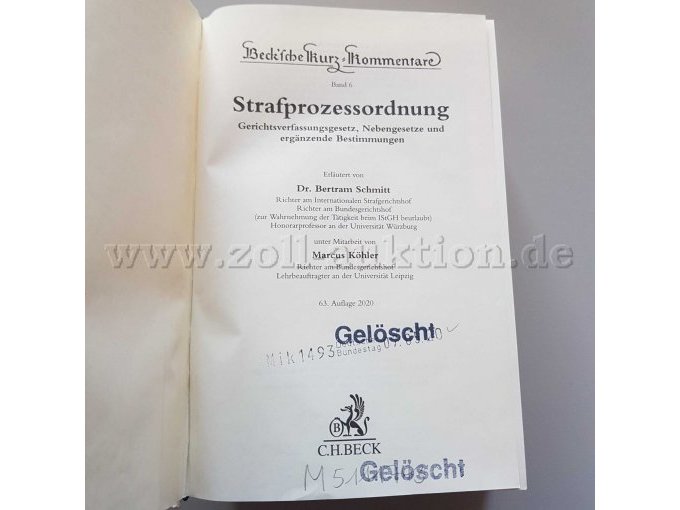 StPO - Haupttitelseite