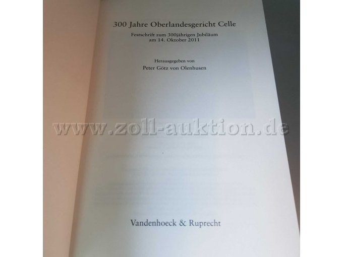 300 Jahre Oberlandesgericht Celle - Haupttitelseite