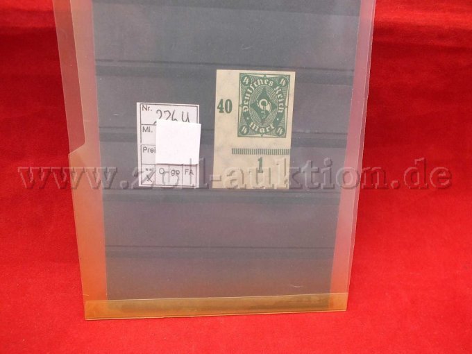 Detailaufnahme der Briefmarken
Michel Nr. 226 U
