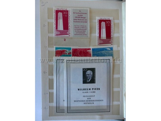 Innenansicht verschiedene Briefmarken überwiegend DDR
