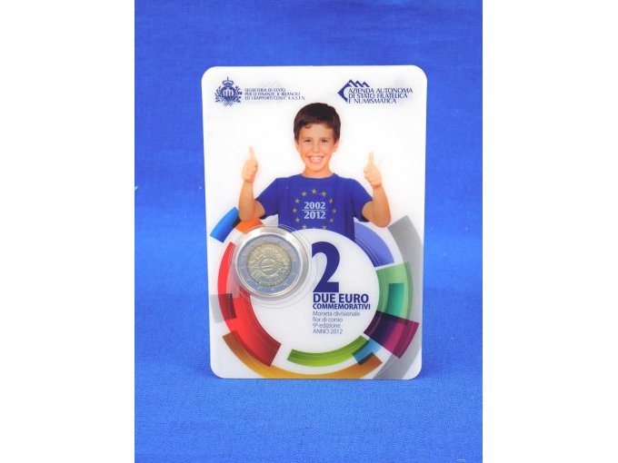 Vorderseite der Coincard mit integrierter Münze