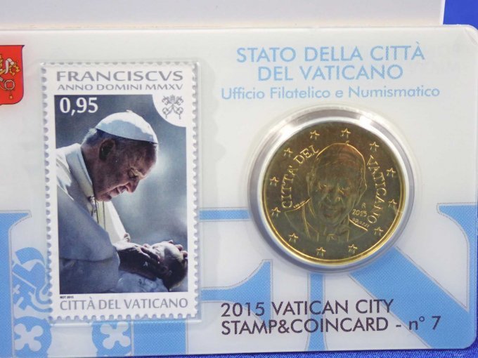 Blick auf die Briefmarke & die Bildseite der Münze