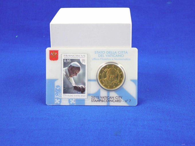 Coincard Vatikan mit integrierter Briefmarke & Münze