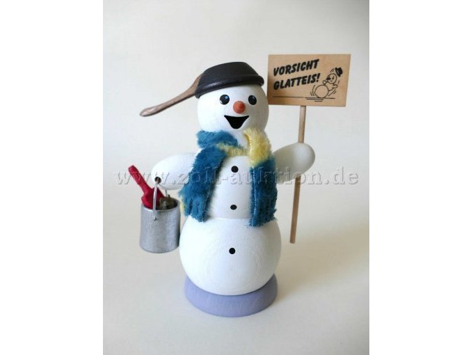 Räuchermann Schneemann, Ansicht vorn
