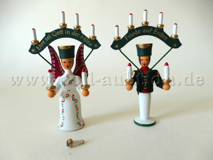 Ansicht Miniaturen Engel und Bergmann mit Joch