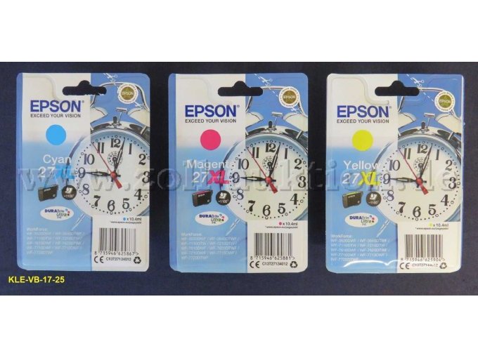 3 x EPSON Tintenpatronen 27XL (Beispielfoto)