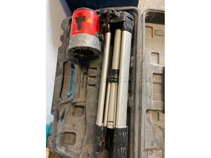 RIDGID Kreuzlinienlaser micro CL-100; Tape drum, vermutlich Beschädigung, Stativ gehört vermutlich zu diesem Gerät