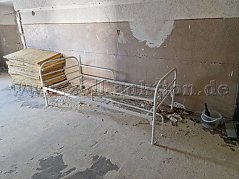 Feldbett aufgebaut