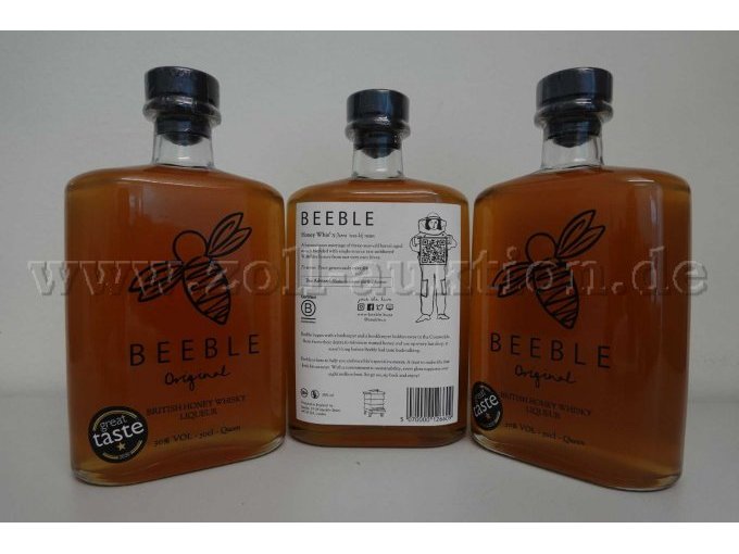 3 Flaschen British Honey Whiskey  Beeble Original 30% á 50 cl, ovp. mit Rückansicht

Hersteller: Eastcourt House, Eastcourt, Malmesbury, Wiltshire, United Kingdom, SN16 9HP