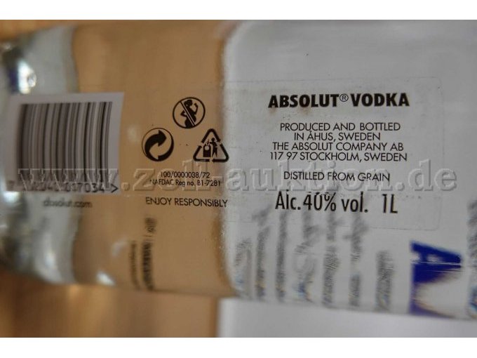 Flasche Etikett Rückseite