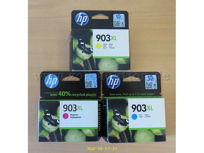 3 HP 903XL-inktcartridges T6M03AE BGX; T6M07AE BGX; T6M11AE BGX – kavel bij Zoll-Auktion, Emmerich am Rhein