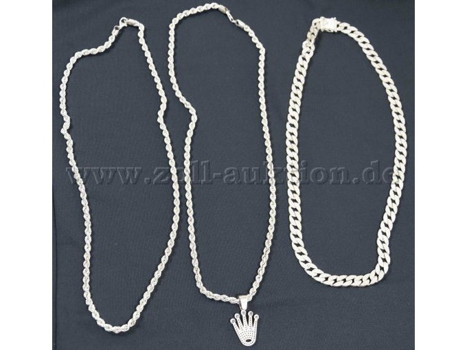 3 Ketten aus 925er Silber