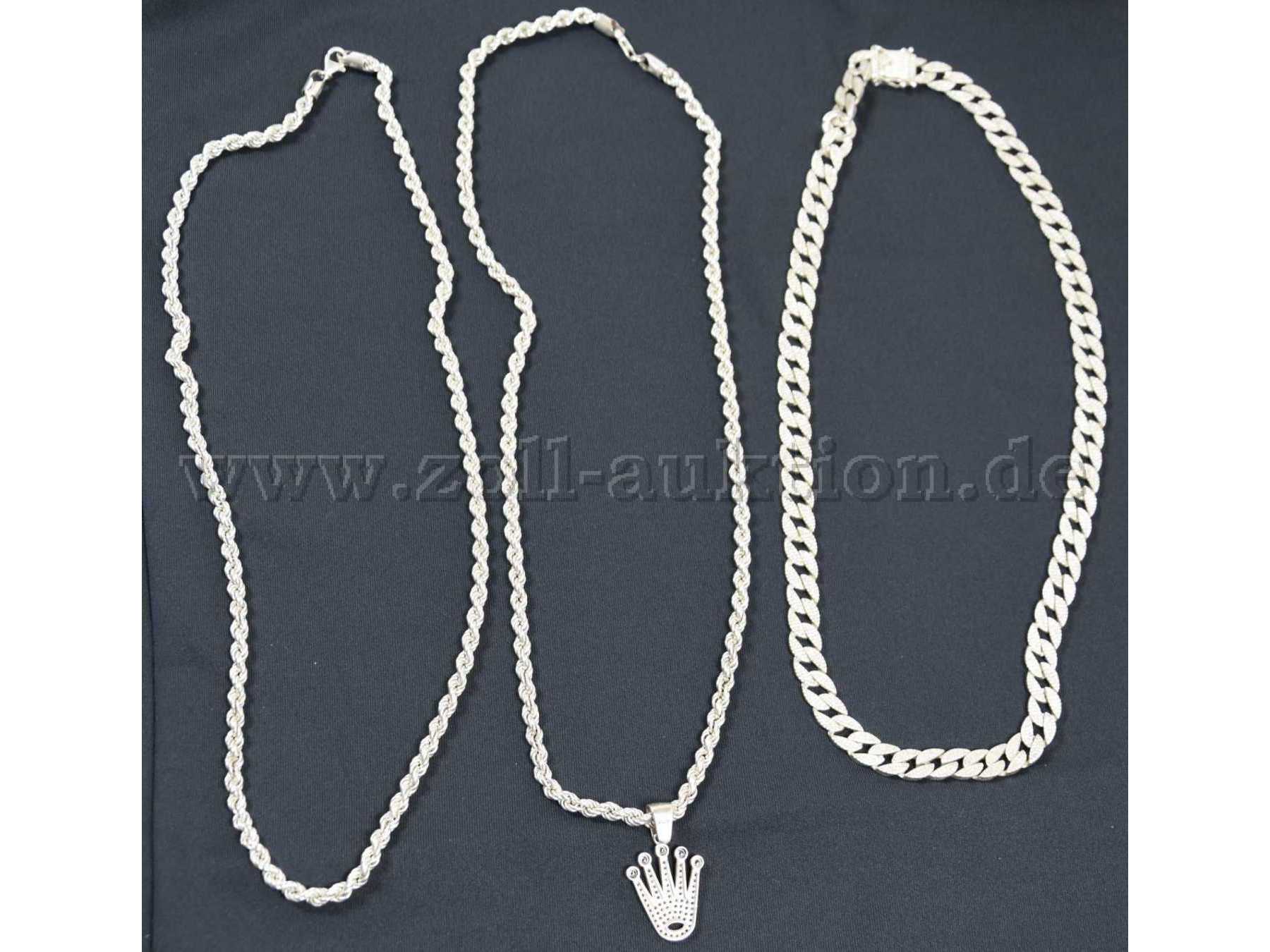 3 Ketten aus 925er Silber
