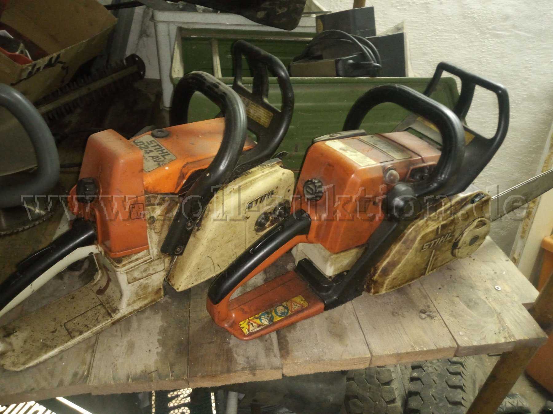 3 Kettensäge defekt Teileträger: STIHL 024 AV, DOLMAR PS-32, EINHELL BG-EC