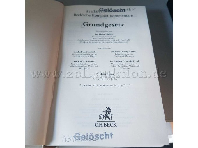Grundgesetz (Sodan) - Haupttitelseite
