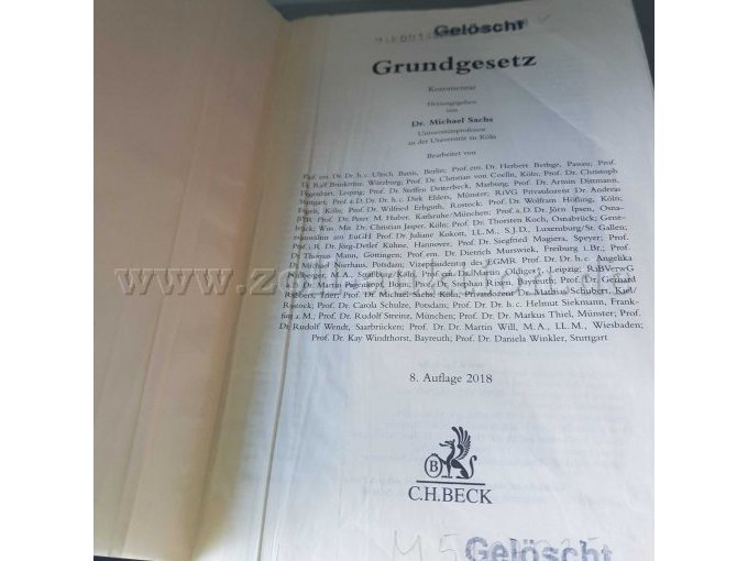 Grundgesetz (Sachs)- Haupttitelseite