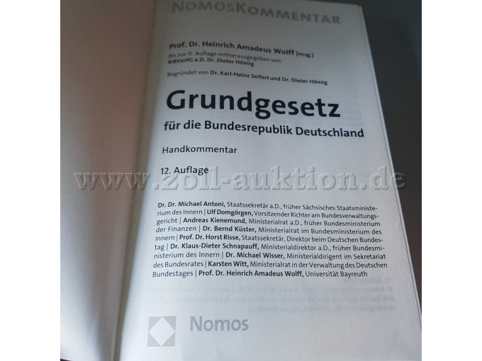 Grundgesetz (Wolff) - Haupttitelseite