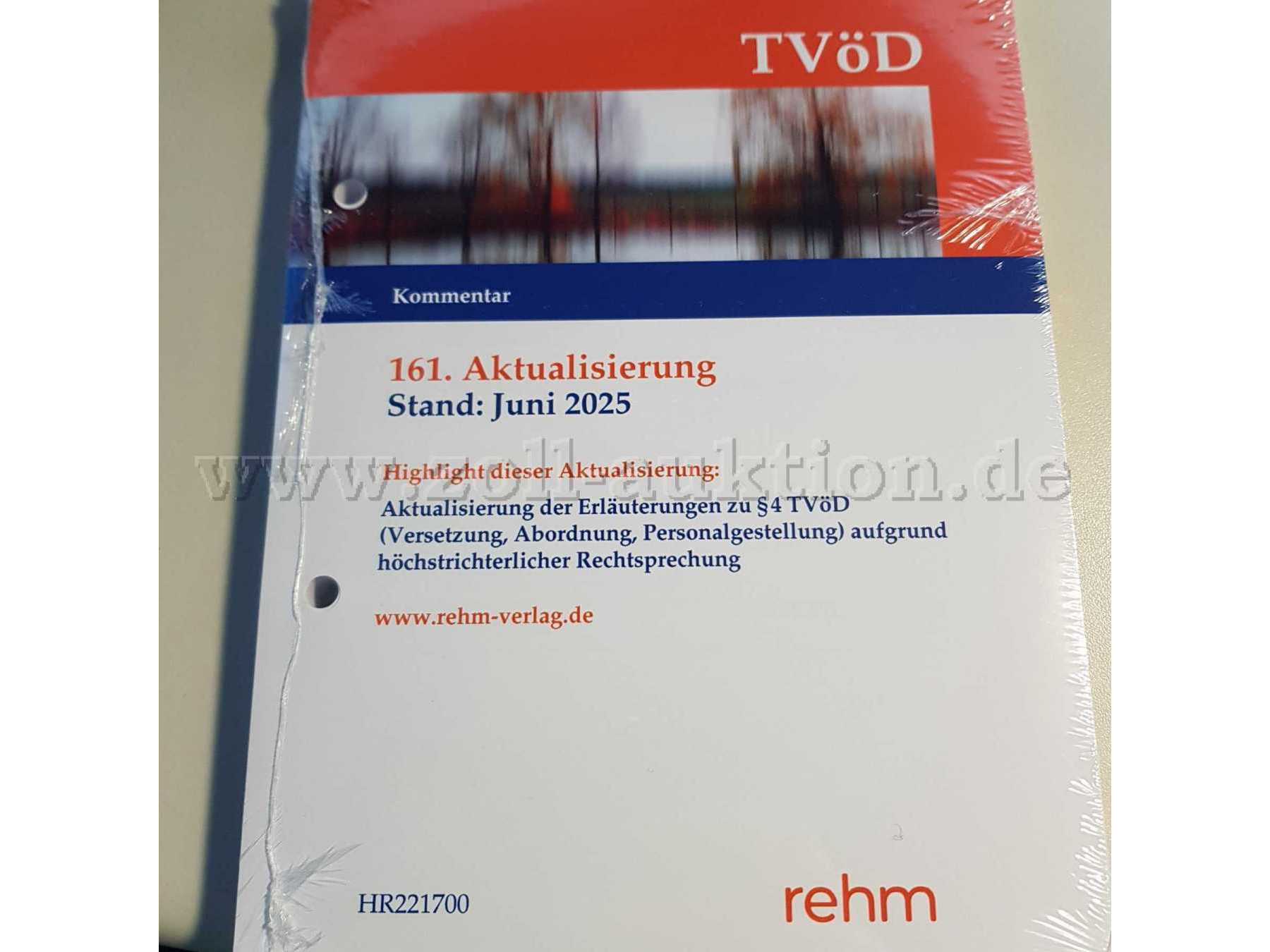 Lose-Blatt-Lieferungen TVöD 161. Aktualisierung