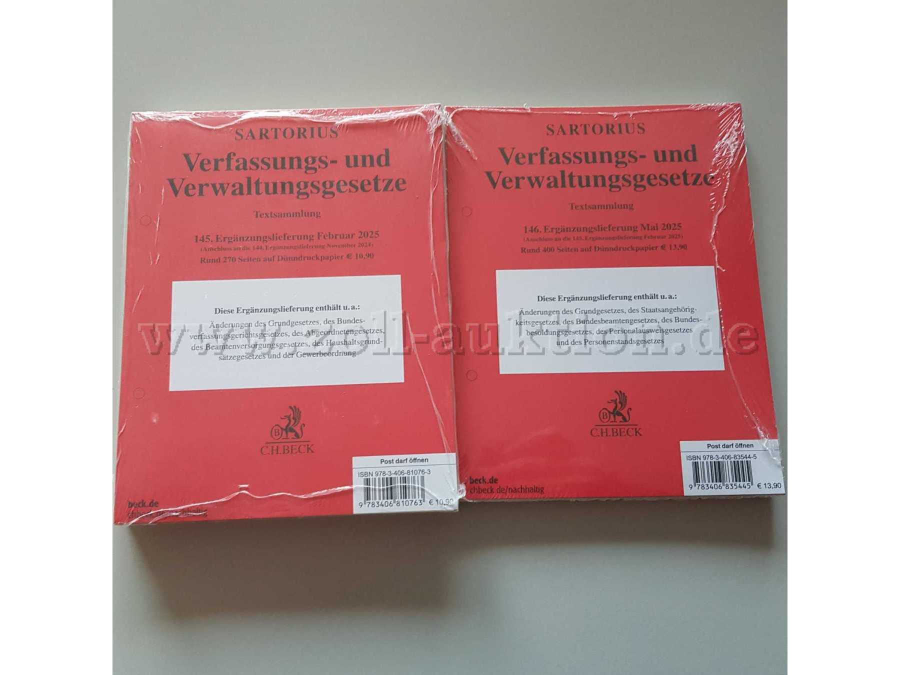 Lose-Blatt-Lieferungen Verfassungs- und Verwaltungsgesetze - Beispiele