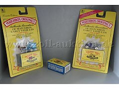 Matchbox Originals Authentic 2 x Pferd mit Kutsche Nr. 7, Kipper Nr. 6 Gesamtansicht