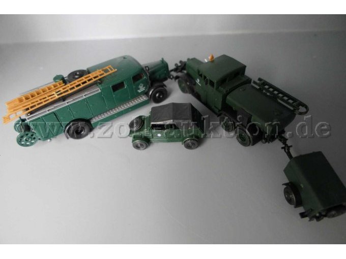 Modellfahrzeuge Feuerschutzpolizei, 1:87 Gesamtansicht
